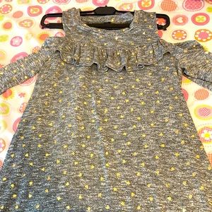 NEW- off the shoulder and long sleeve gray dress.